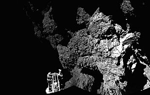 Primera imagen de Philae en la superficie del cometa 67P/Churyumov-Gerasimenko