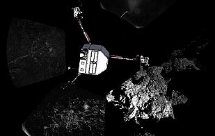 El cometa y Philae en una panorámica
