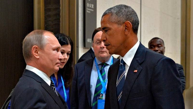 Los presidentes de Rusia, Vladímir Putin, y Estados Unidos, Barack Obama, durante la última reunión del G20