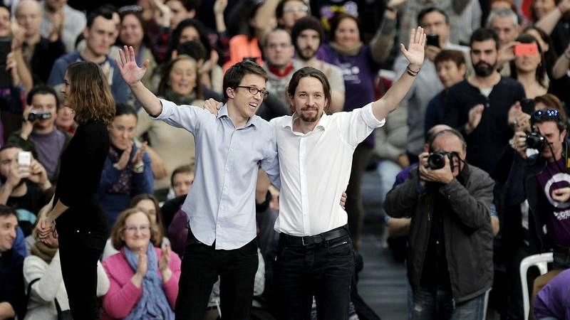 El líder y número dos de Podemos, Pablo Iglesias e Íñigo Errejón.