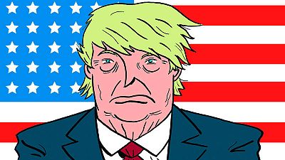 Fragmento de la portada de 'Presidente Trump', de Pablo Ríos