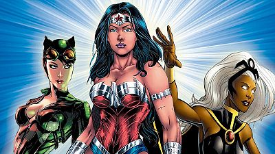 Fragmento de la portada de 'Superheroínas'