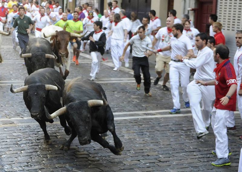 Los toros de Conde de la Maza han corrido por segunda vez en Pamplona