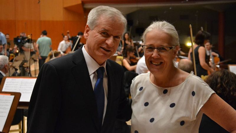 Bel&eacute;n Molinero, directora de la serie, y Pablo Miyar, compositor de la banda sonora