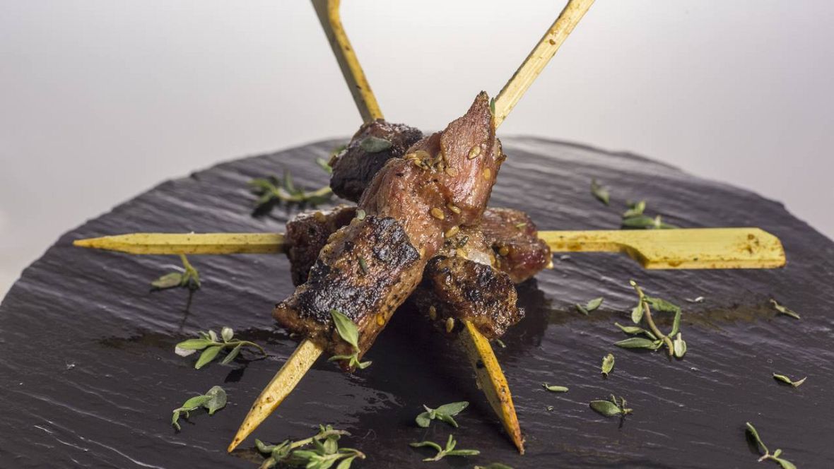 Brocheta de presa ibérica