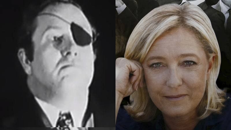 Jean Marie Le Pen (1972)/Marine Le Pen (2017) Jean Marie Le Pen (1972)/Marine Le Pen (2017)