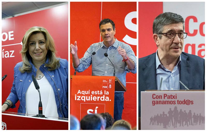 Los candidatos a la secretaría general del PSOE Los candidatos a la secretaría general del PSOE