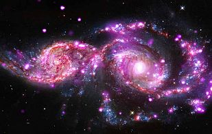 Las galaxias espiral NGC 2207 y IC 2163
