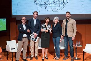 Yago Fandiño, Benjamín Ballesteros, Mamen Asencio, Carmen Guaita y Miguel Ángel Tobias durante el Encuentro Responsable Yago Fandiño, Benjamín Ballesteros, Mamen Asencio, Carmen Guaita y Miguel Ángel Tobias durante el Encuentro Responsable