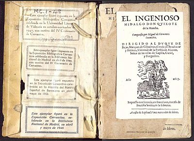 Edición de la primera y segunda parte de "El Quijote" de 1617 Edición de la primera y segunda parte de "El Quijote" de 1617