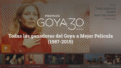 Los Goya cumplen 30 años