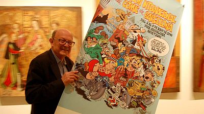 Francisco Ibáñez con el cartel del 34 Salón del Cómic de Barcelona Francisco Ibáñez con el cartel del 34 Salón del Cómic de Barcelona