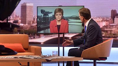 La ministra principal escocesa, Nicola Sturgeon, en directo para un programa de la 'BBC' La ministra principal escocesa, Nicola Sturgeon, en directo para un programa de la 'BBC'