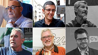 Félix Álvarez, Eduardo Madina, Julio Rodríguez, Diego Cañamero, Manuel Monereo y Fran Hervías. Félix Álvarez, Eduardo Madina, Julio Rodríguez, Diego Cañamero, Manuel Monereo y Fran Hervías.