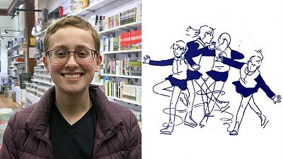 Tillie Walden y una viñeta de 'Piruetas' Tillie Walden y una viñeta de 'Piruetas'