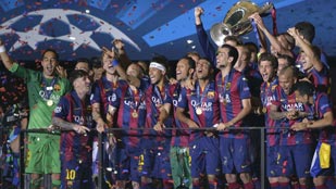 Ver vídeo  'El Barça levanta su quinta Champions al cielo de Berlín'