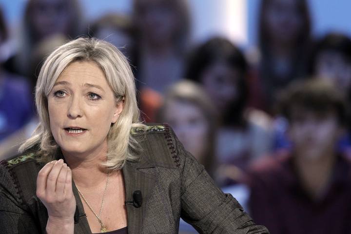 La candidata del Frente Nacional y presidenta del partido, Marine Le Pen