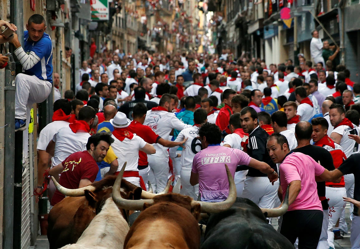 Os corredores foram capazes de mostrar nesta quinta execução de San Fermin 2016