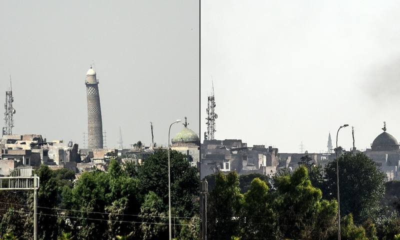 Las tropas iraquíes reconquistan la simbólica mezquita de Mosul donde el Dáesh proclamó su califato 1498732551576