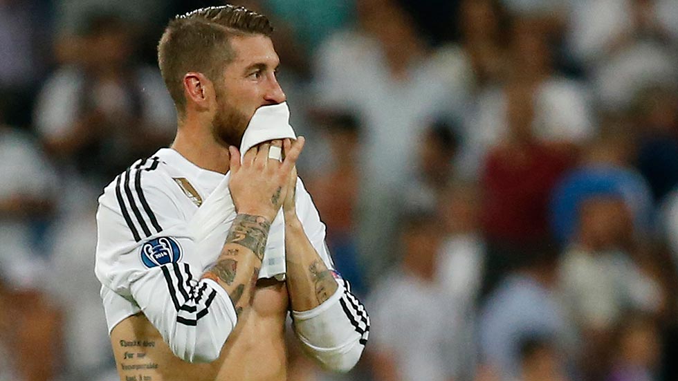 Imagen de Sergio Ramos tras el partido frente a la Juventus.