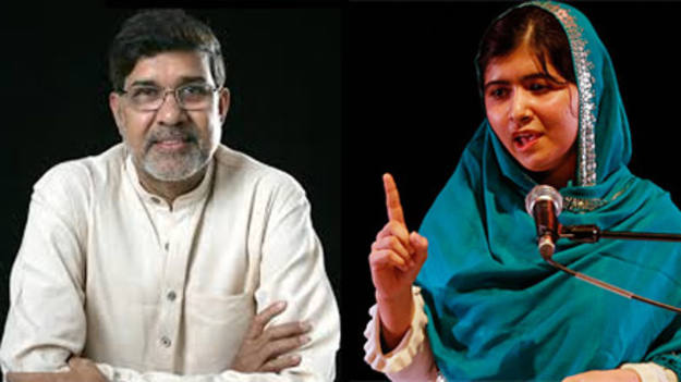 Kalas Satyarthi y Malala Satyarthi, ganadores del premio Nobel de la Paz 2014. Kalas Satyarthi y Malala Satyarthi, ganadores del premio Nobel de la Paz 2014.