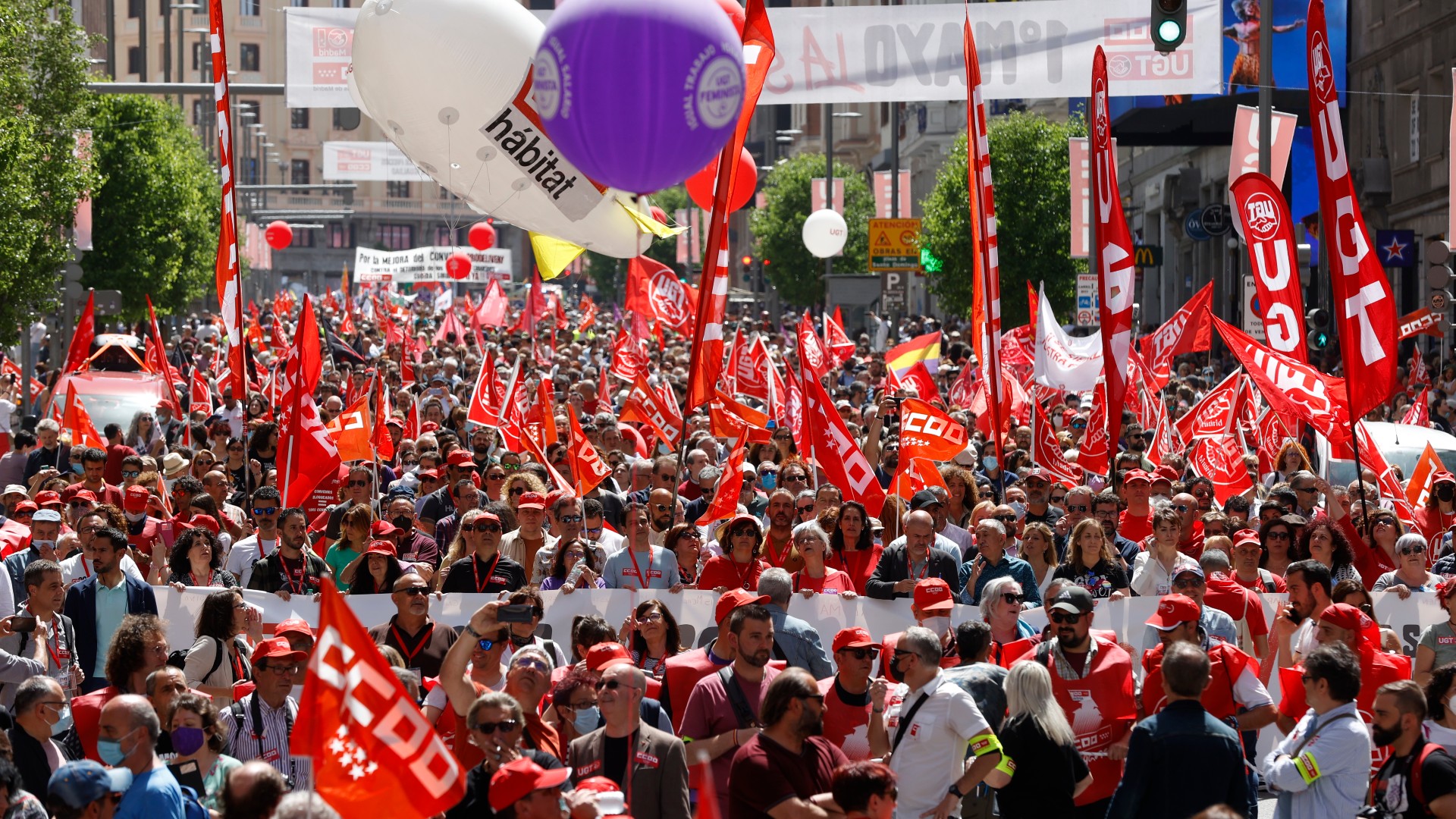 Ir al Video Las marchas del 1 de mayo reclaman garantizar el poder adquisitivo de los trabajadores