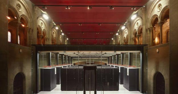 El ordenador 'MareNostrum' en el Centro de Supercomputación de Barcelona.