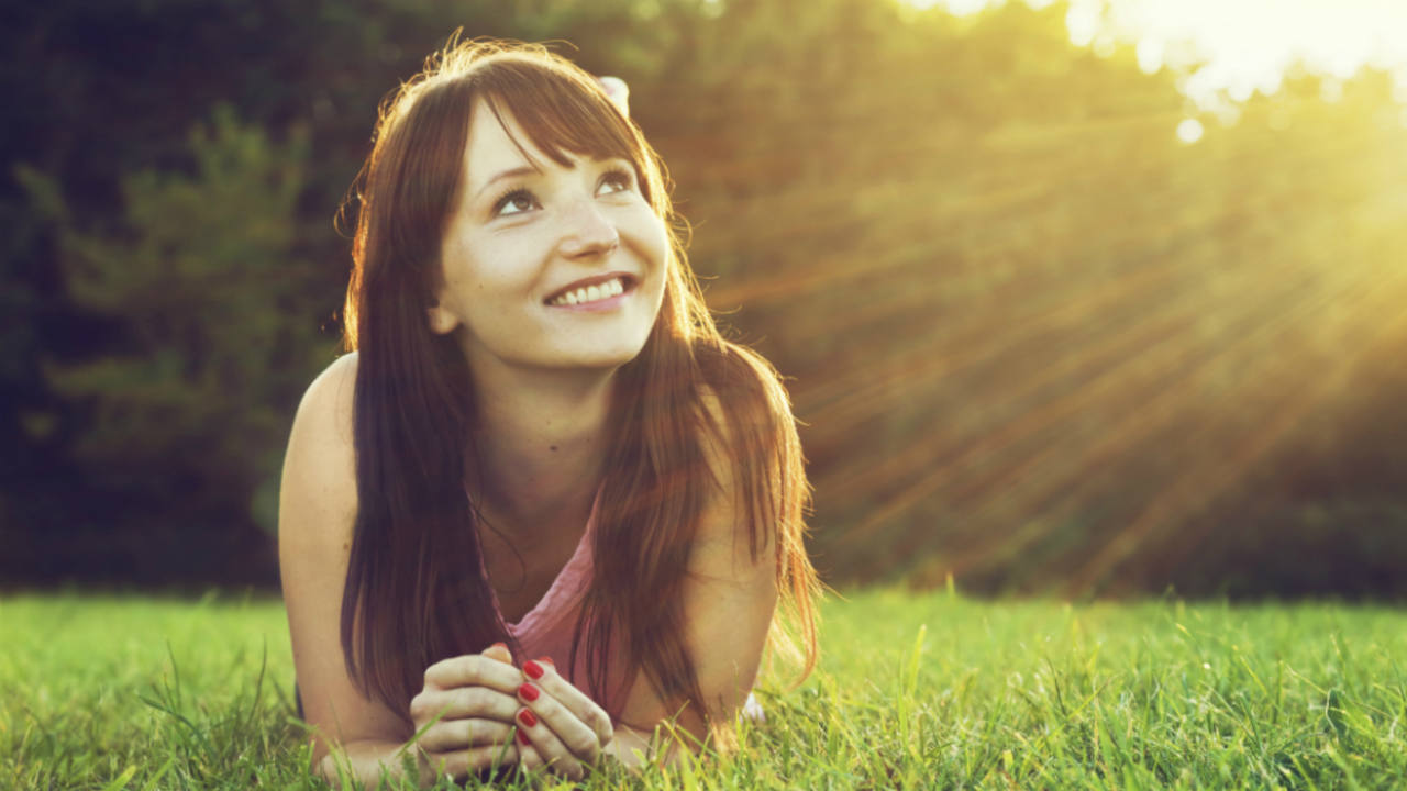 Una mujer optimista