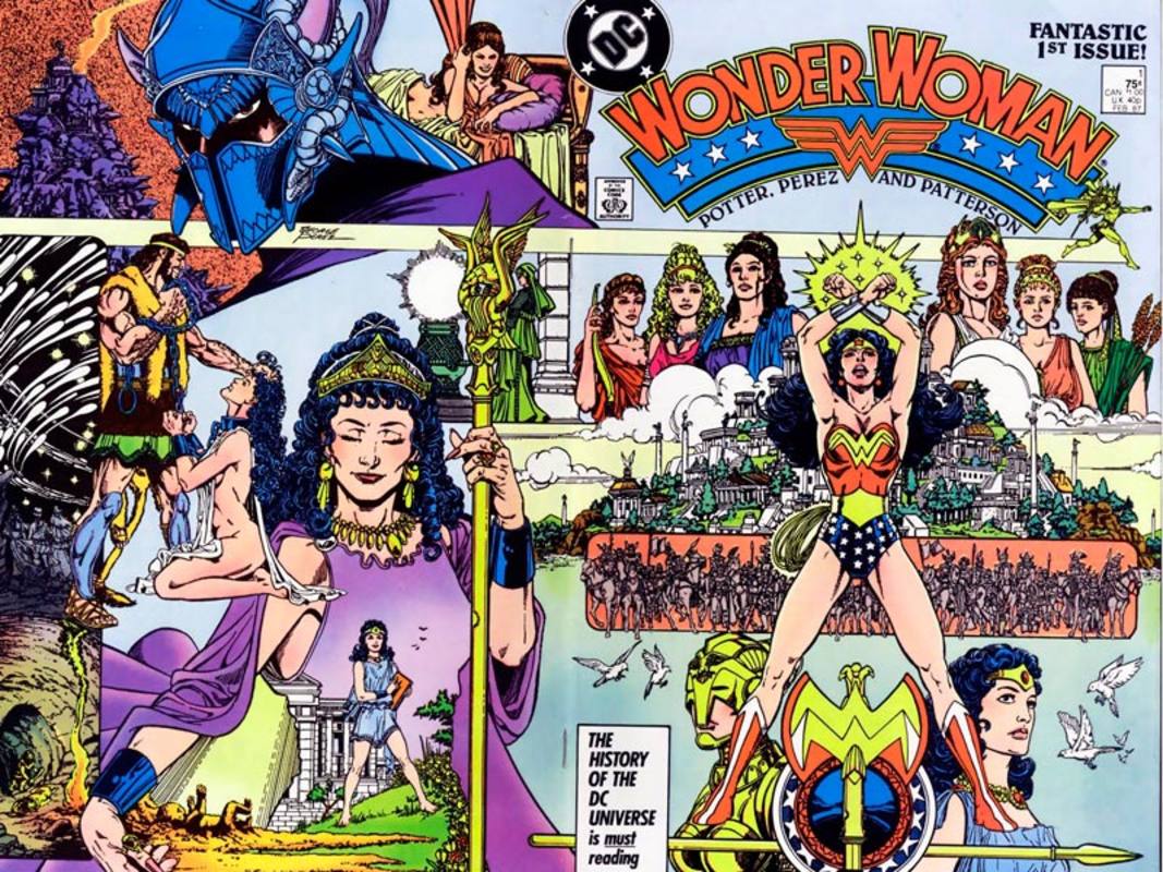 Portada del primer número de 'Wonder Woman', de George Pérez