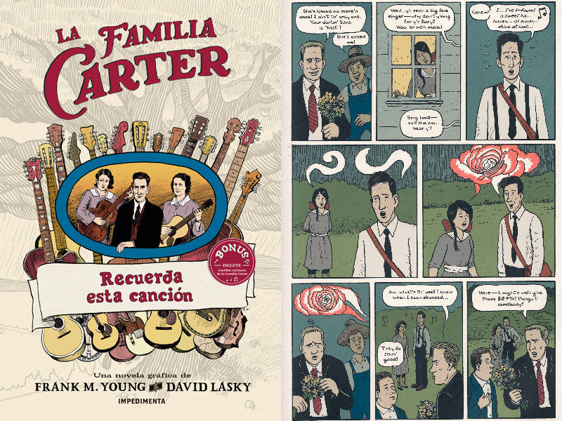 Portada y página de 'La Familia Carter'