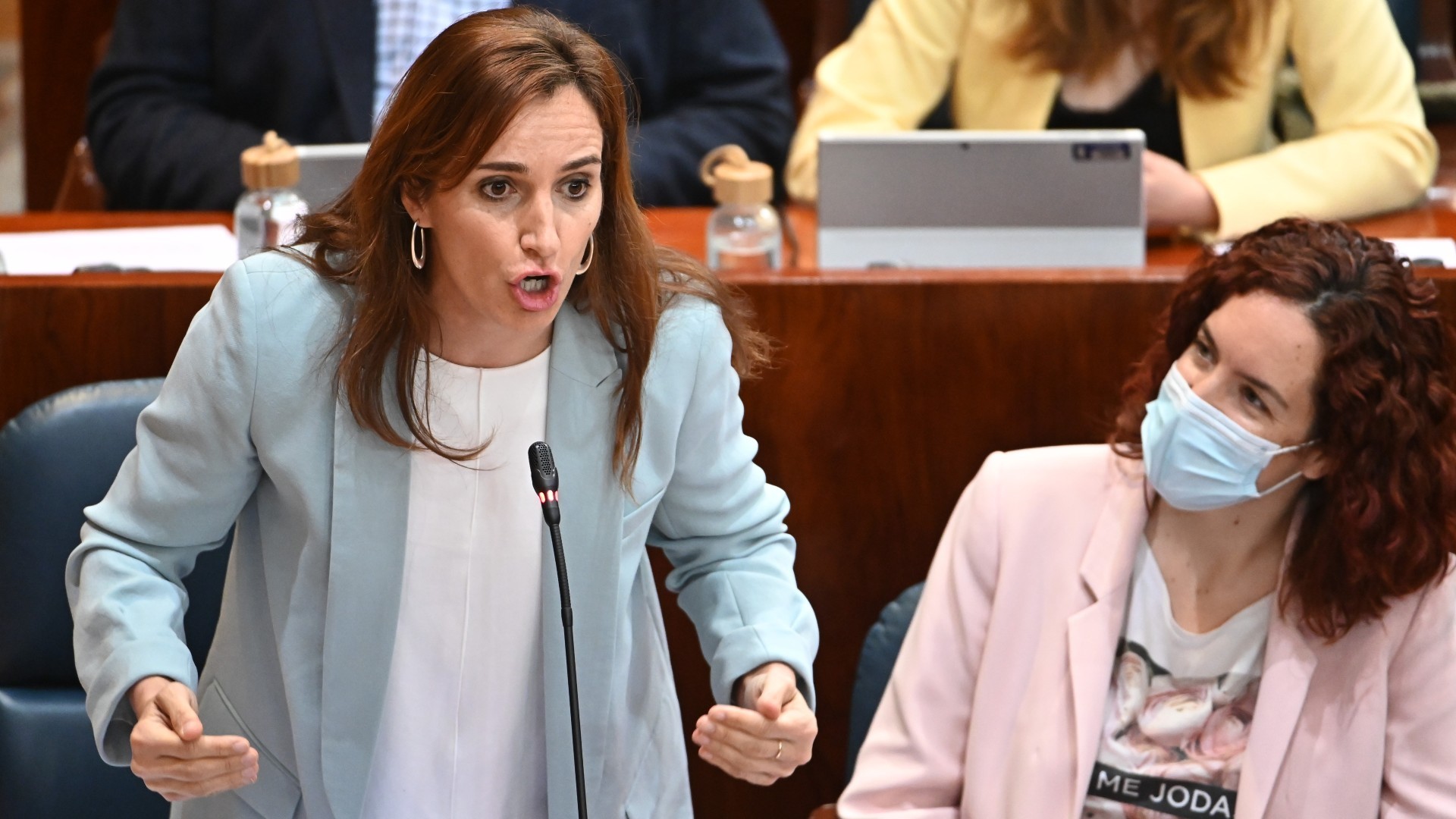 La portavoz de Más Madrid, Mónica García, participa en el pleno de la Asamblea de Madrid