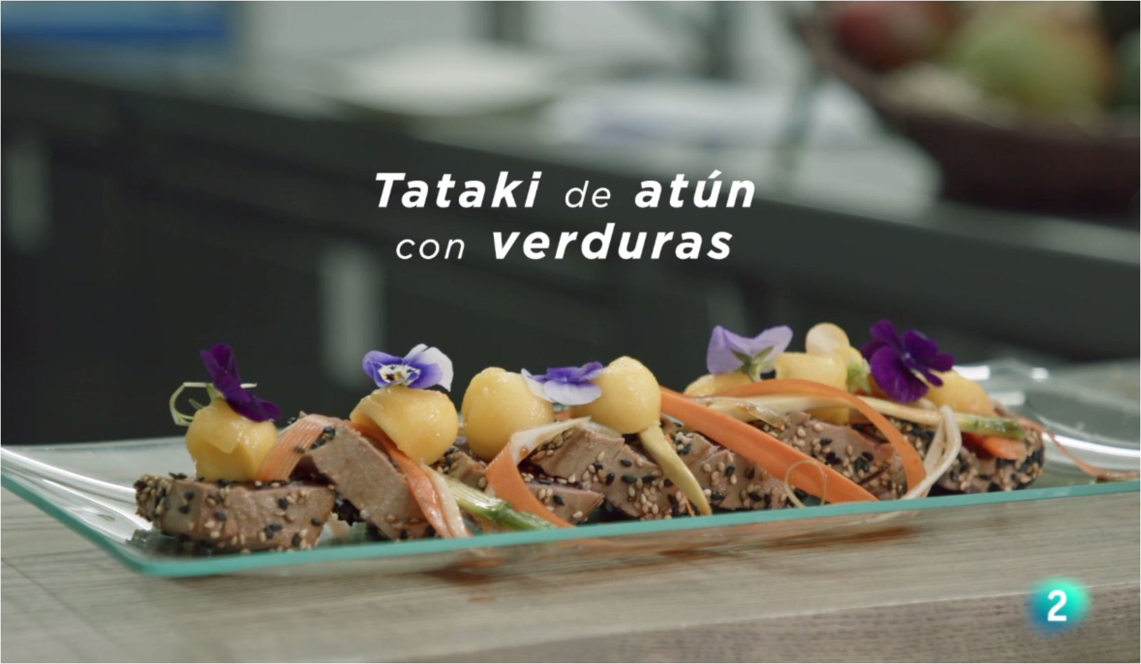 Receta de Tataki de atún con verduras