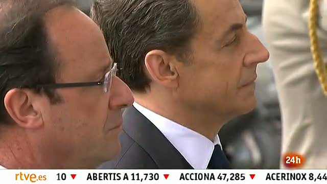 Ir al Video Sarkozy y Hollande, juntos en el homenaje a los caídos en la II Guerra Mundial