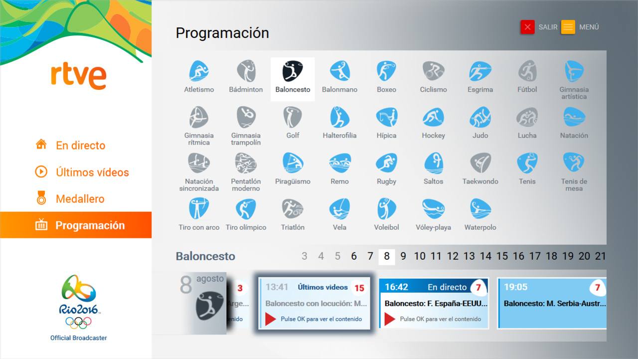 Toda la programación de Río en Botón Rojo