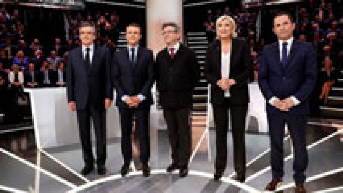 Marine Le Pen y Emmanuel Macron protagonizan el primer debate entre candidatos a la presidencia