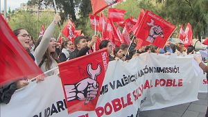 Jornada de mobilitzacions dels estudiants contra la gesti de la DANA a Valncia