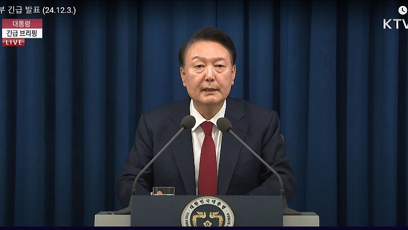 24 horas RNE - El presidente de Corea del Sur da marcha atrás y levanta la ley marcial