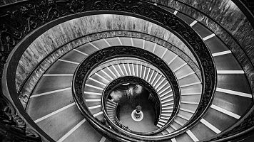 Una escalera
