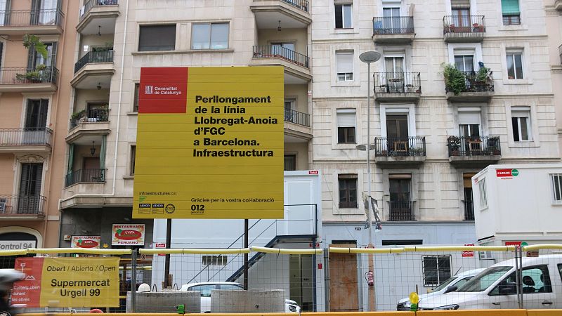 Comença una nova fase de les obres de l'L8 amb la construcció del pou a la Gran Via | Lola Santiago