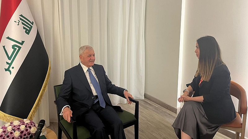 El presidente de Irak: "Debemos dar al pueblo palestino su derecho a la autodeterminación" - Escuchar ahora