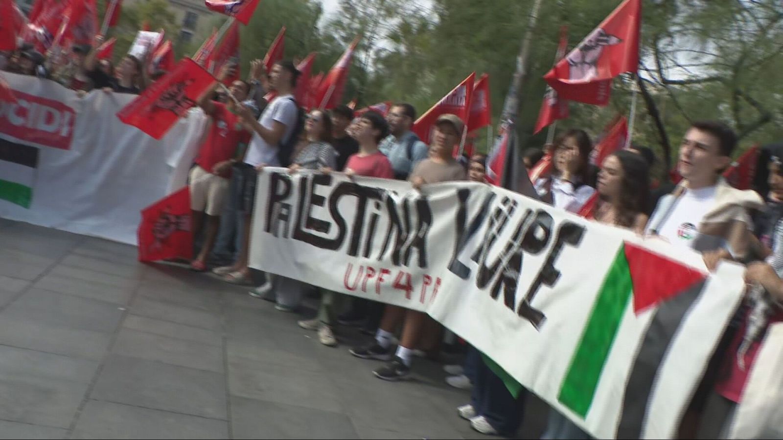 Mobilització estudiantil a Barcelona per denunciar la situació a Gaza | Clara Ontañón