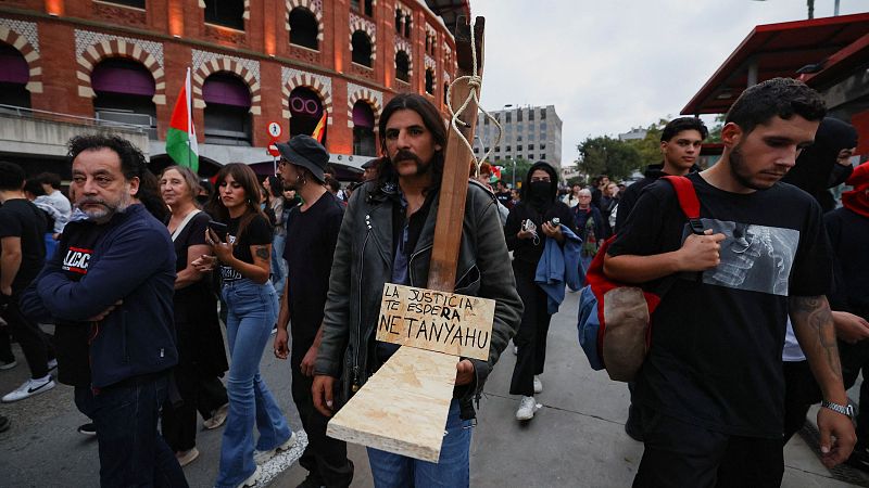 En marxa la manifestació unitària a Barcelona per Palestina
