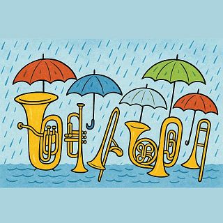 Trompetas, trombones, trompas y tubas con katiuskas