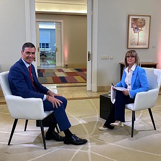 Gemma Nierga entrevista Pedro Sánchez a La Moncloa