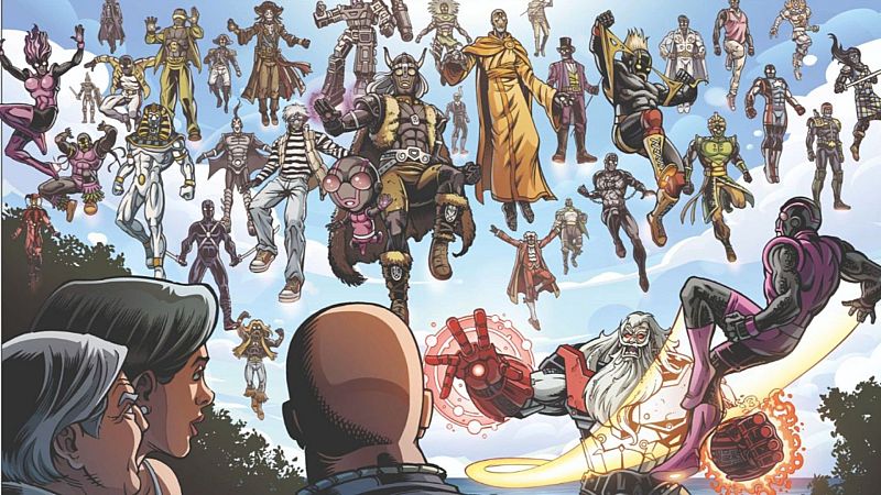 Territorio 9 - Iñigo Aguirre vuelve a los superhéroes españoles con 'Ibéroes 04, Sol, playa y brutos mecánicos' - 16/01/26 - Territorio 9 | Escuchar