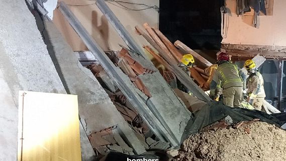 Quatre ferits en l'esfondrament d'una casa a Vilanova de Bellpuig