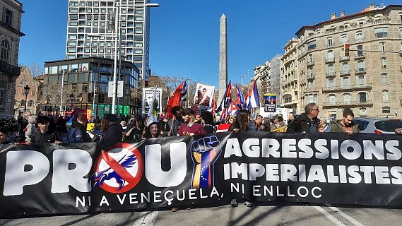 Marxa contra l’imperialisme de Donald Trump a Barcelona