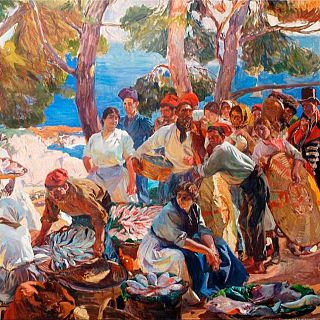 Damià Amorós "estripa" el quadre "Catalunya. El Peix"