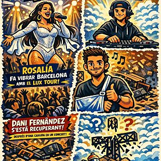 Virals Culturals: 70.000 assistents als concerts de Rosalía, Dani Fernández cau de l'escenari i Laura Pausini atura un concert