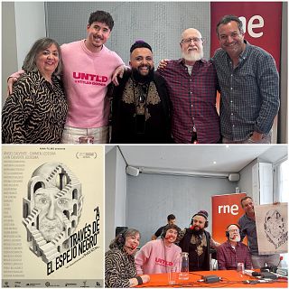 �ngel Calvente, Carmen Ledesma, La�n Calvente y 'A trav�s de El Espejo Negro', de Rafatal